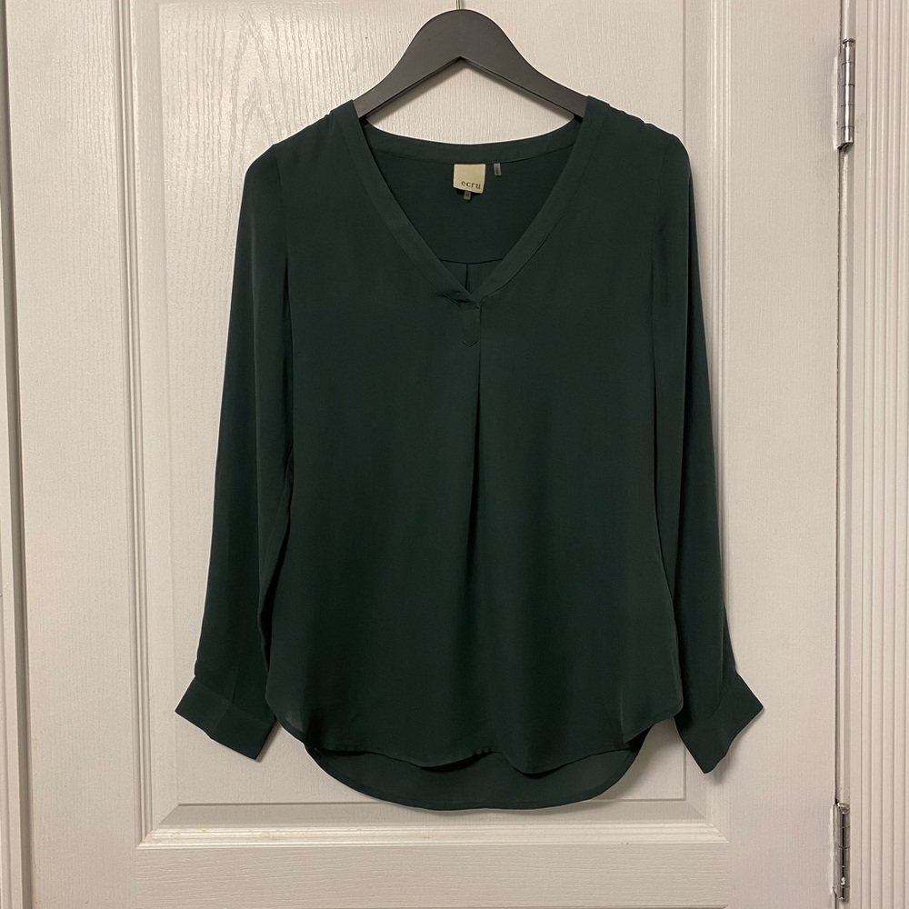 NWOT Ecru Green Blouse Size XS